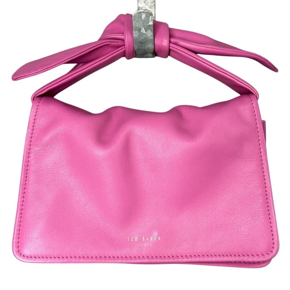 Ted Baker Purse Nyalina Leather Knot Bow Handbag Or Crossbody Luxury Designer